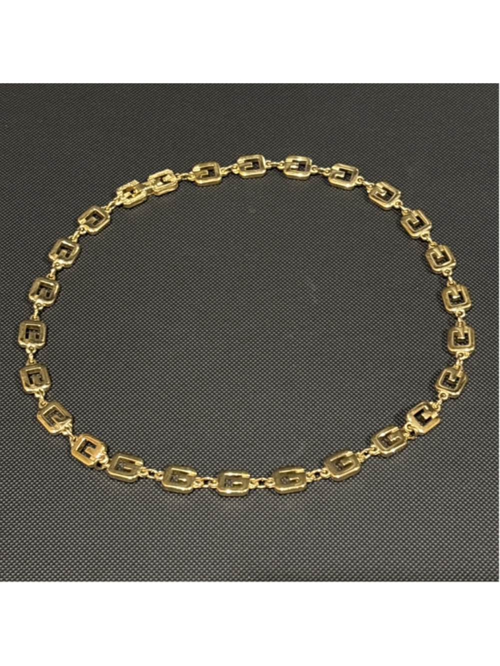 GIVENCHY G Logo Women Unisex Necklace Gold 39cm Used - Picture 2 of 12